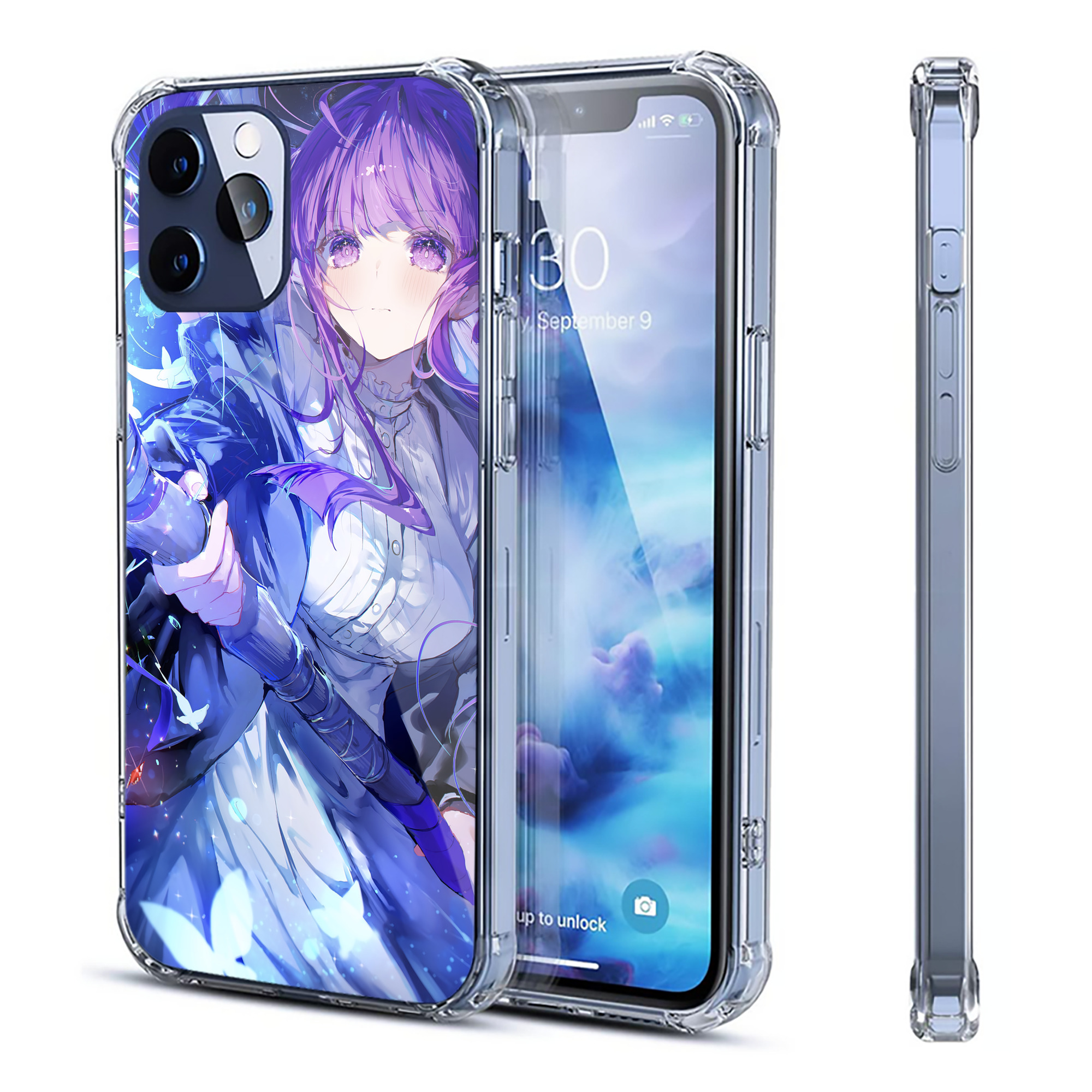 （画像用） 葬送のフリーレン Frieren 【iPhone 12シリーズ対応】透明スマホケース（クリアソフトケース）